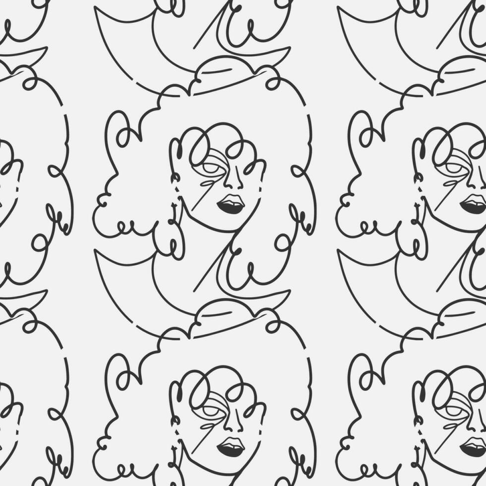 Woman Abstract Silhouette Vector Bundle. Stunning Hand-Drawn Minimalistic Abstract Designs of Faces, Hands, and Shapes