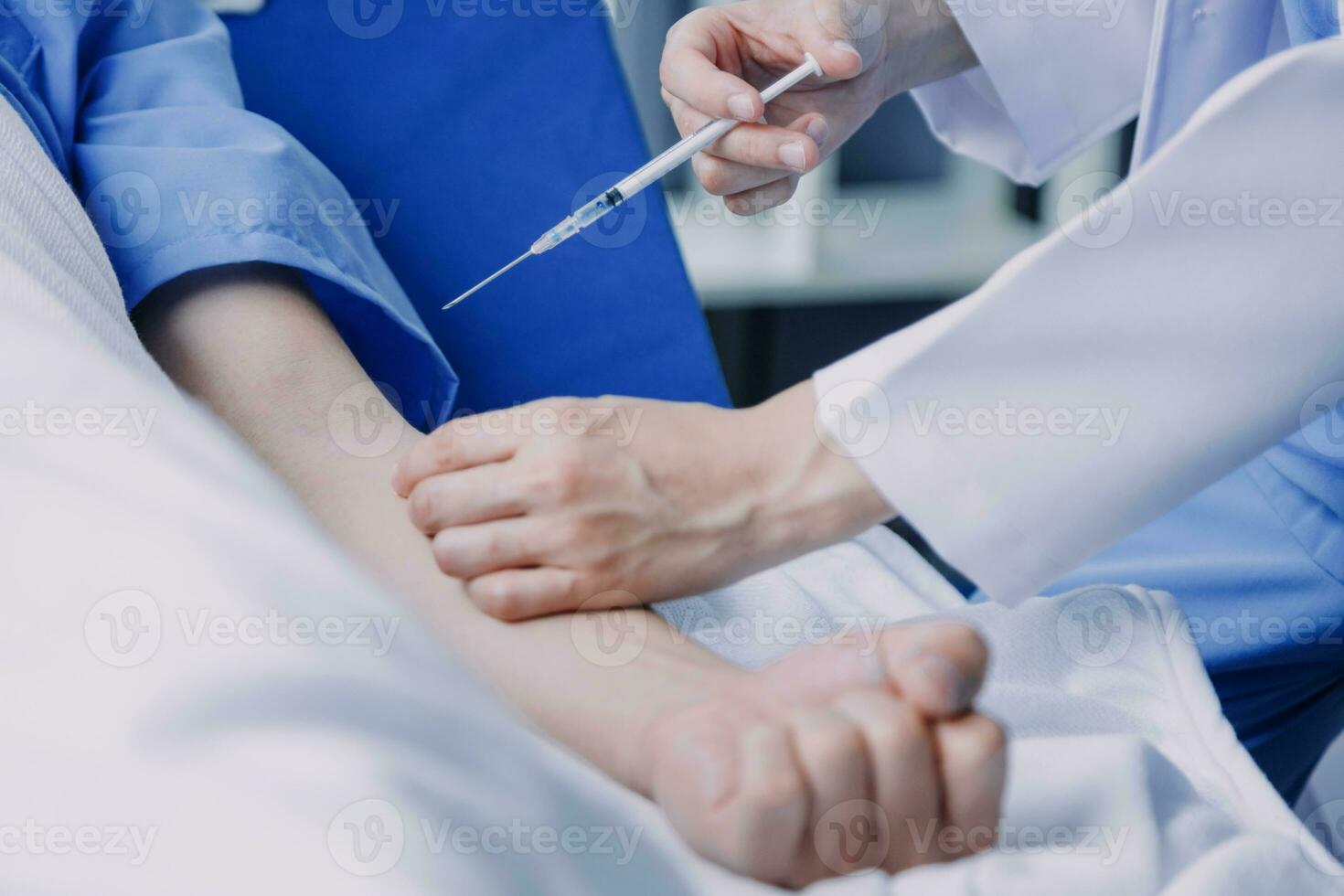 Asian caregiver doctor examine older patient use blood pressure gauge. Young woman therapist nurse at nursing home taking care of senior elderly woman sit on sofa. Medical insurance service concept photo