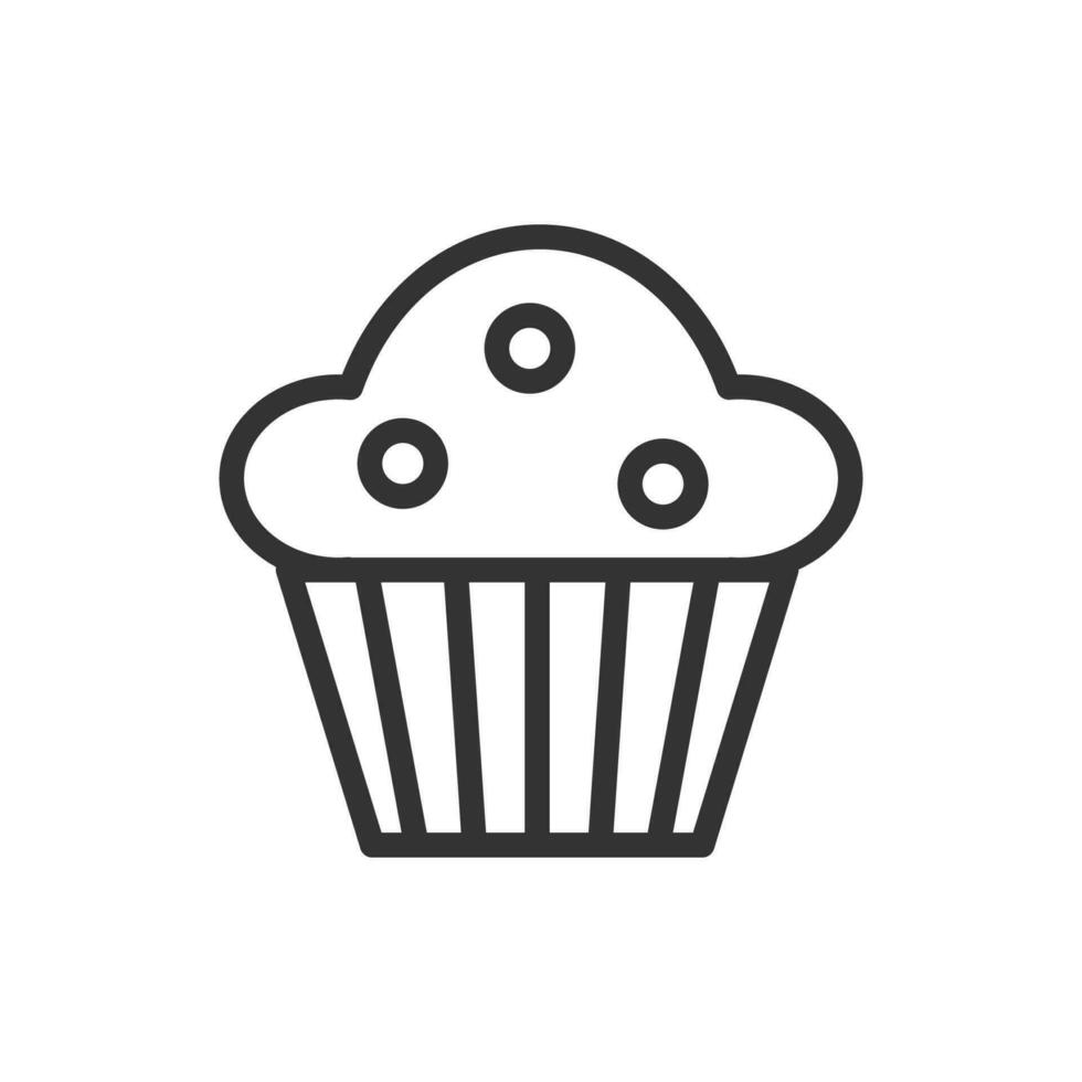 vector illustration of cupcake icon