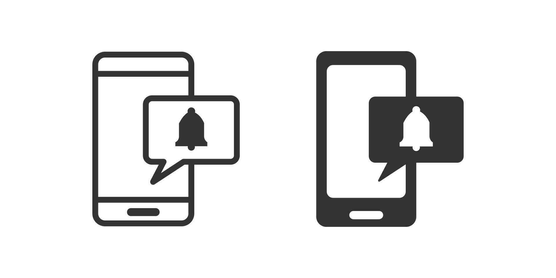 vector illustration of notification icon set