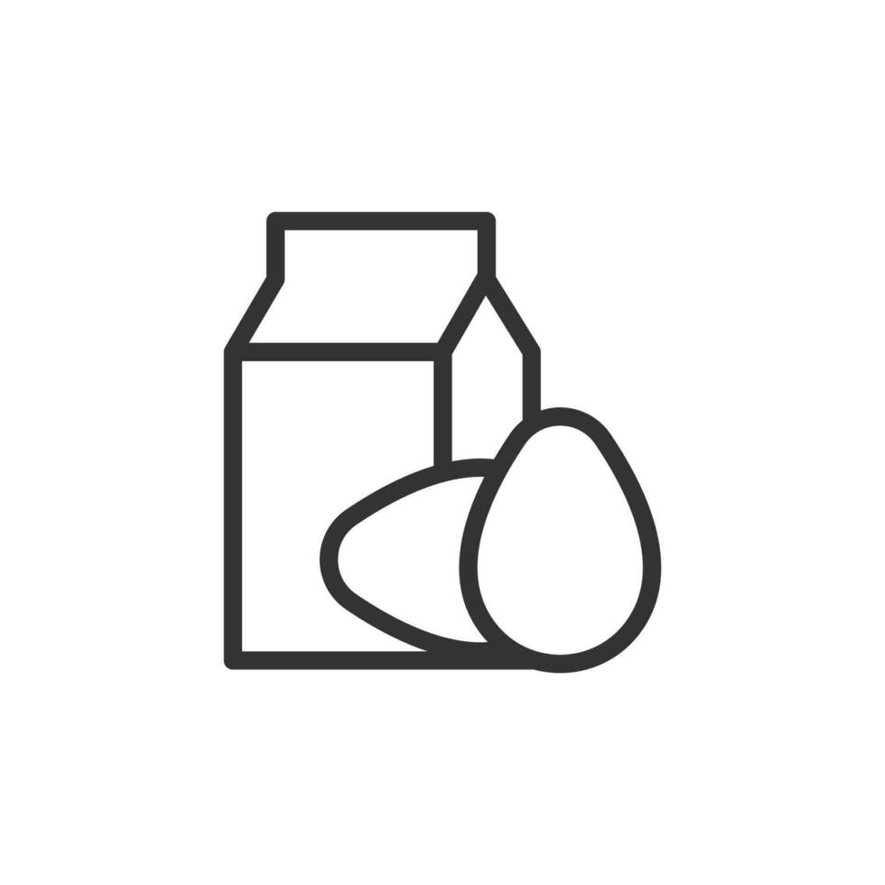 vector illustration of milk and egg icon
