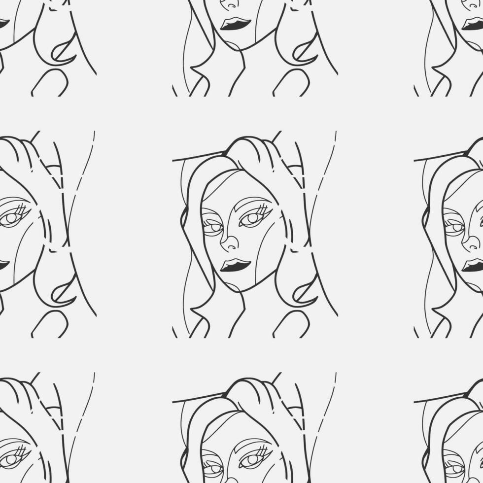 Woman Abstract Silhouette Vector Bundle. Stunning Hand-Drawn Minimalistic Abstract Designs of Faces, Hands, and Shapes
