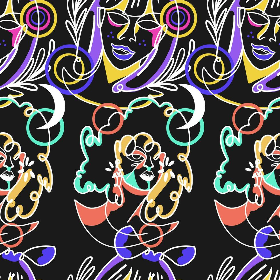 Woman Abstract Silhouette Vector Bundle. Stunning Hand-Drawn Minimalistic Abstract Designs of Faces, Hands, and Shapes