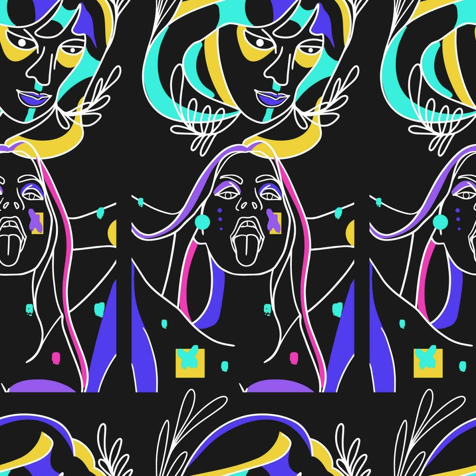 Woman Abstract Silhouette Vector Bundle. Stunning Hand-Drawn Minimalistic Abstract Designs of Faces, Hands, and Shapes