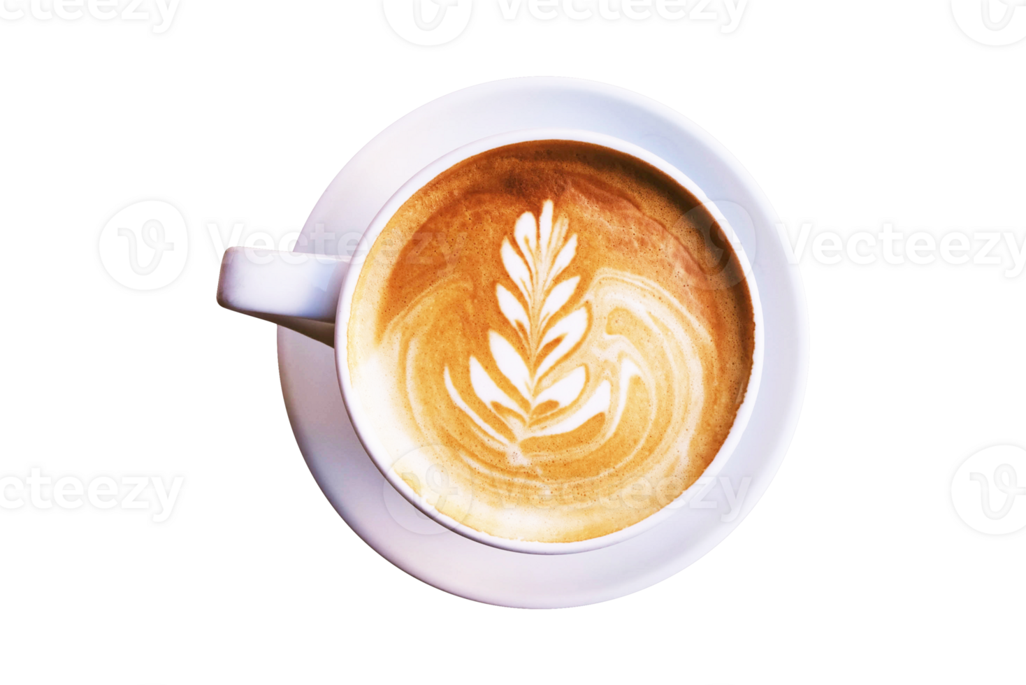 Delicious cappuccino coffee cup on transparent background png