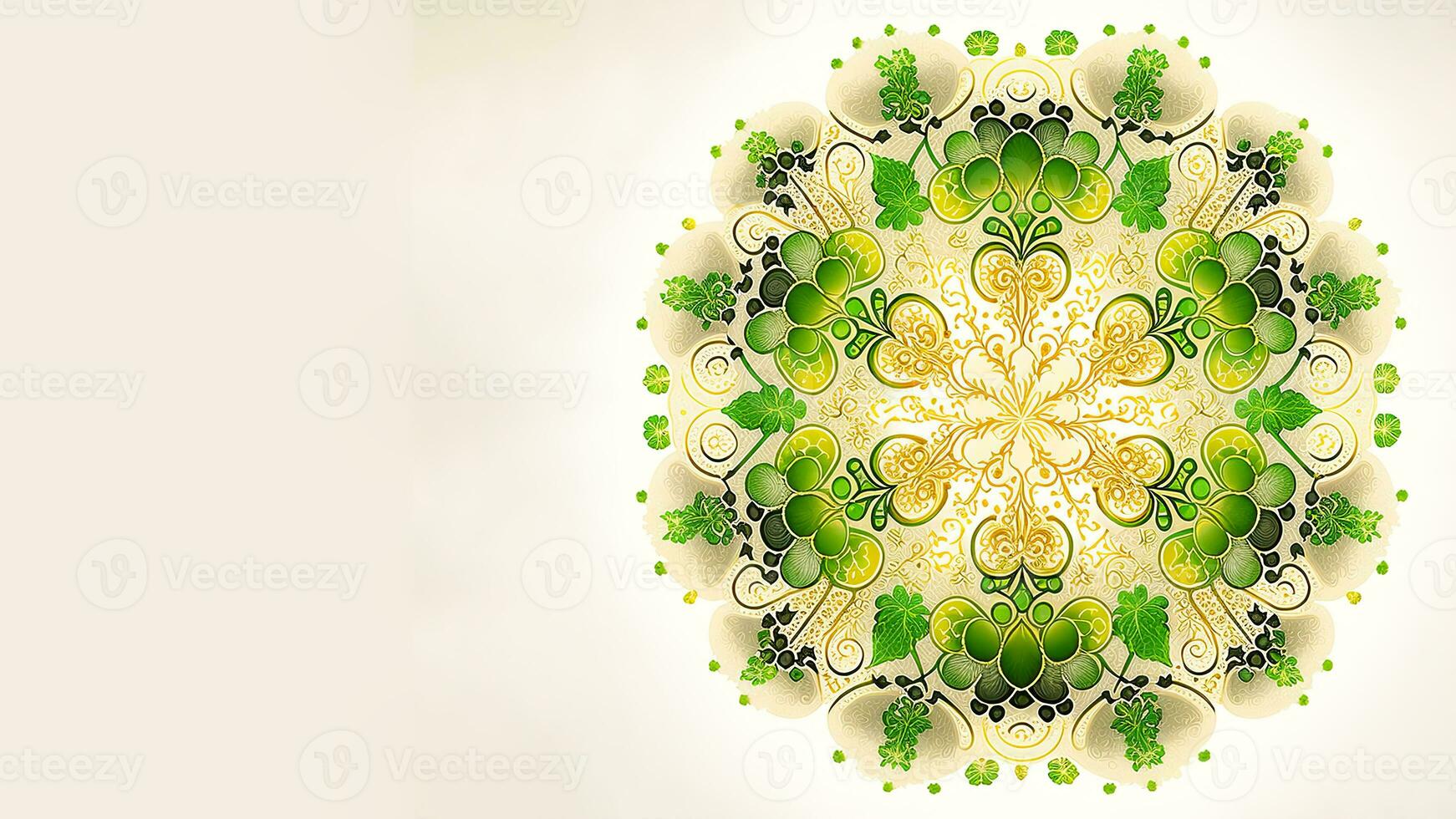 aislado hermosa floral mandala modelo. 3d prestar. foto