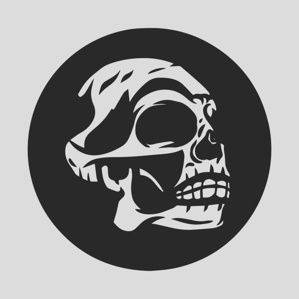 Set of skull illustration with stunning detail. vector skull clip art easy to use. black and white skull logo. Trending Skull Bundles