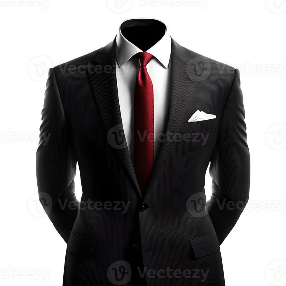 tuxedo suit mockup on transparent background , png