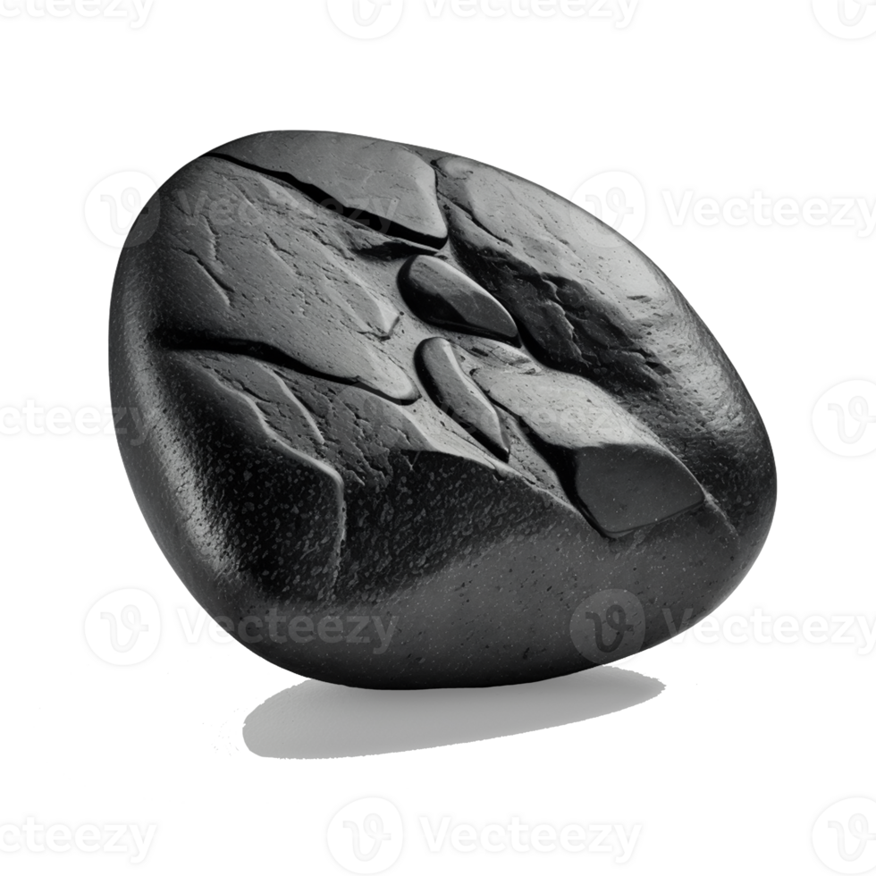 river stone on transparent background , png