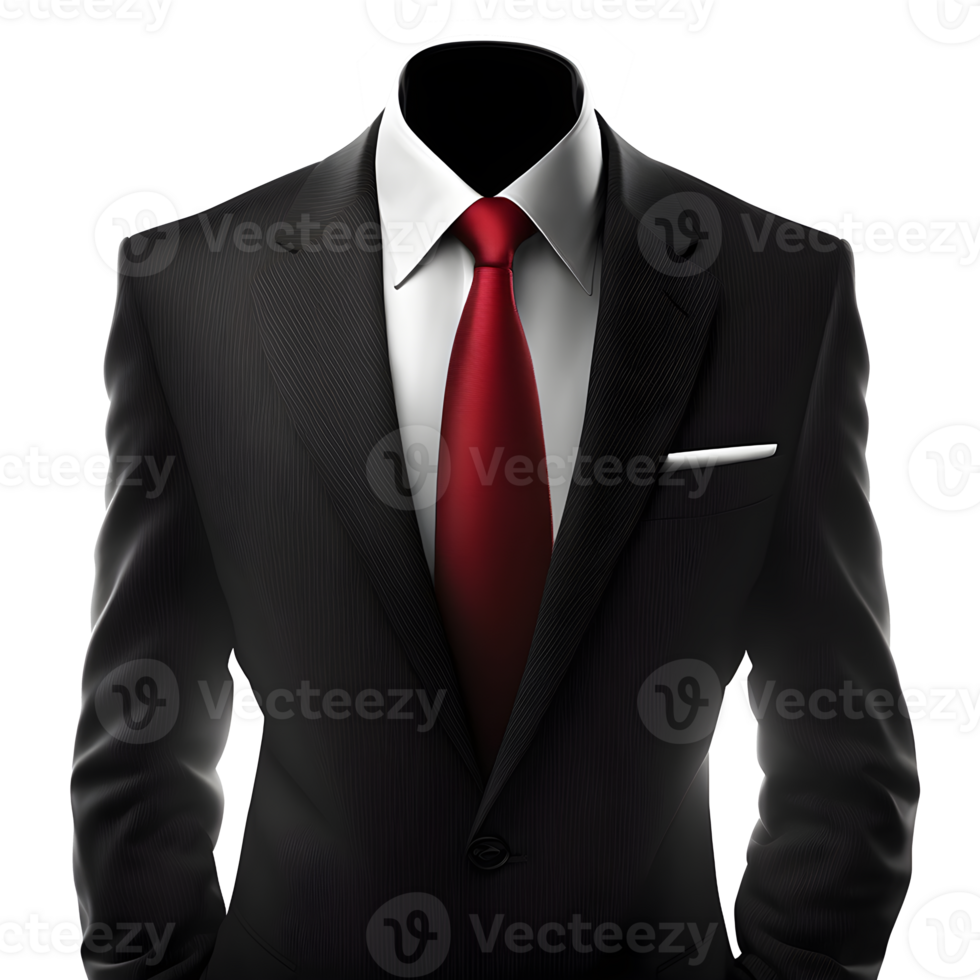 tuxedo suit mockup on transparent background , png