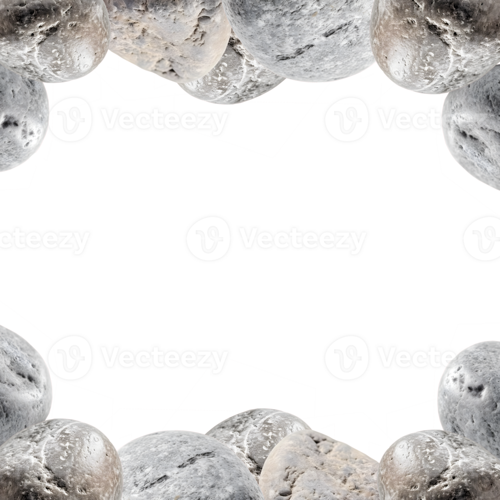 estetico pietra decorazione telaio, di moda minimalista pietra telaio ,generativo ai png