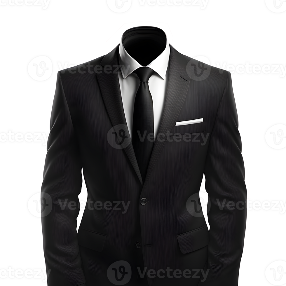 tuxedo suit mockup on transparent background , png