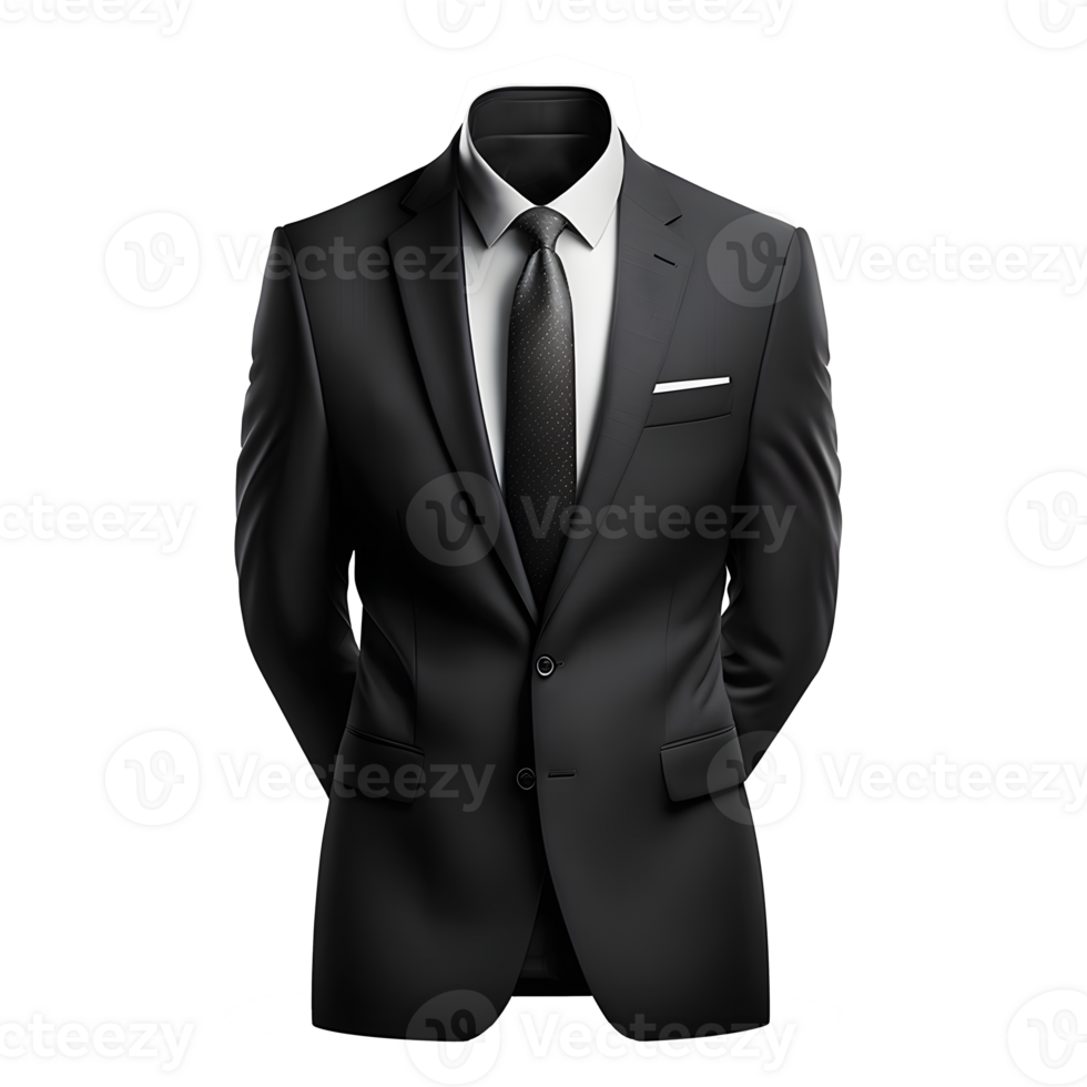 tuxedo suit mockup on transparent background , png