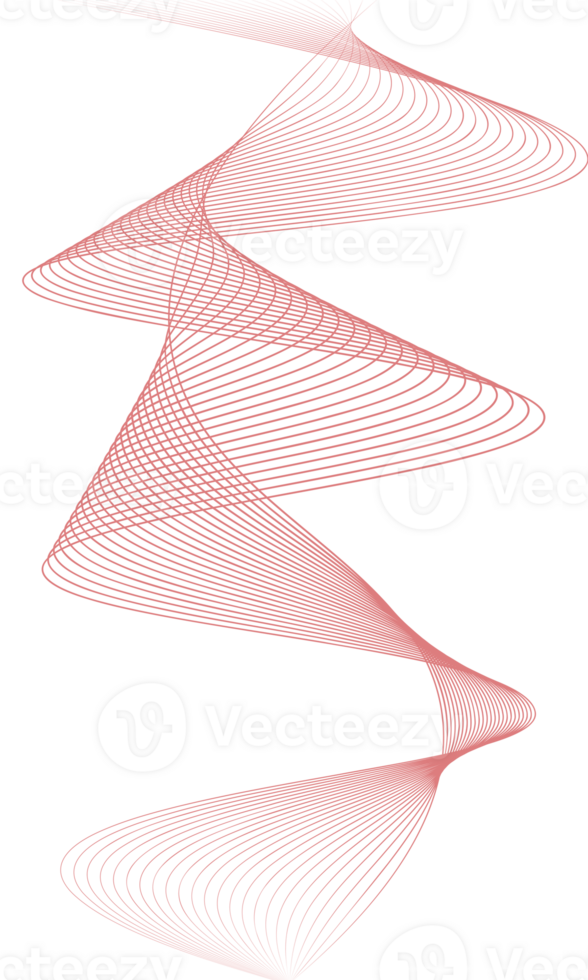 astratto onda elemento per disegno, curvo ondulato linea png
