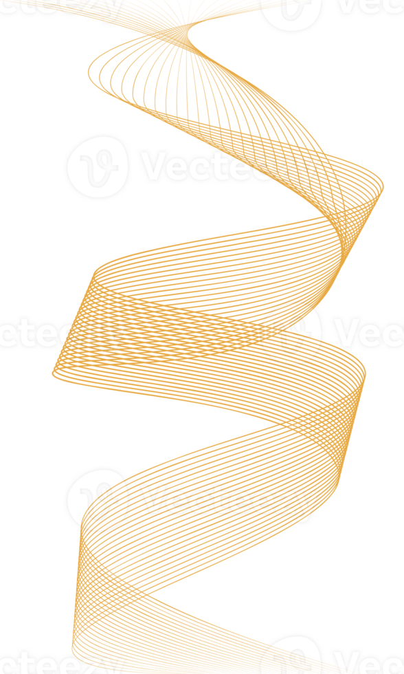 abstrakt Welle Element zum Design, gebogen wellig Linie png