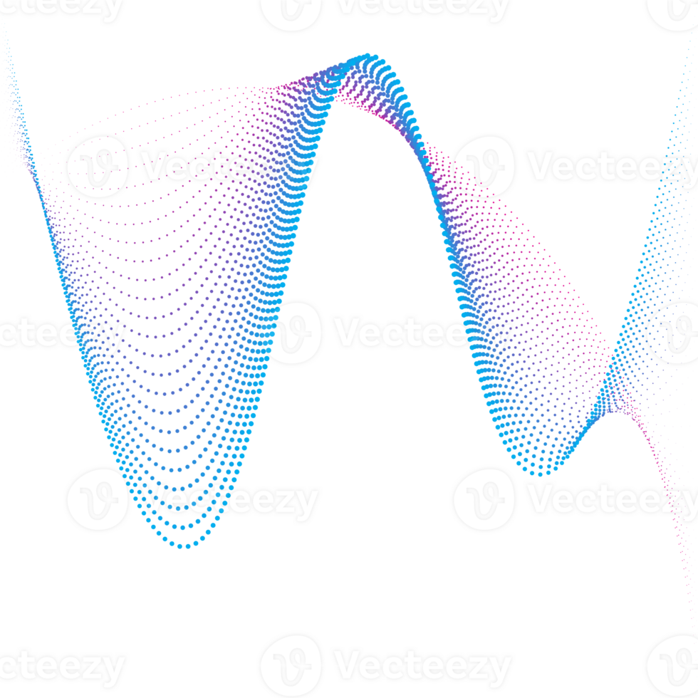 beautiful abstract wave line dot technology background png