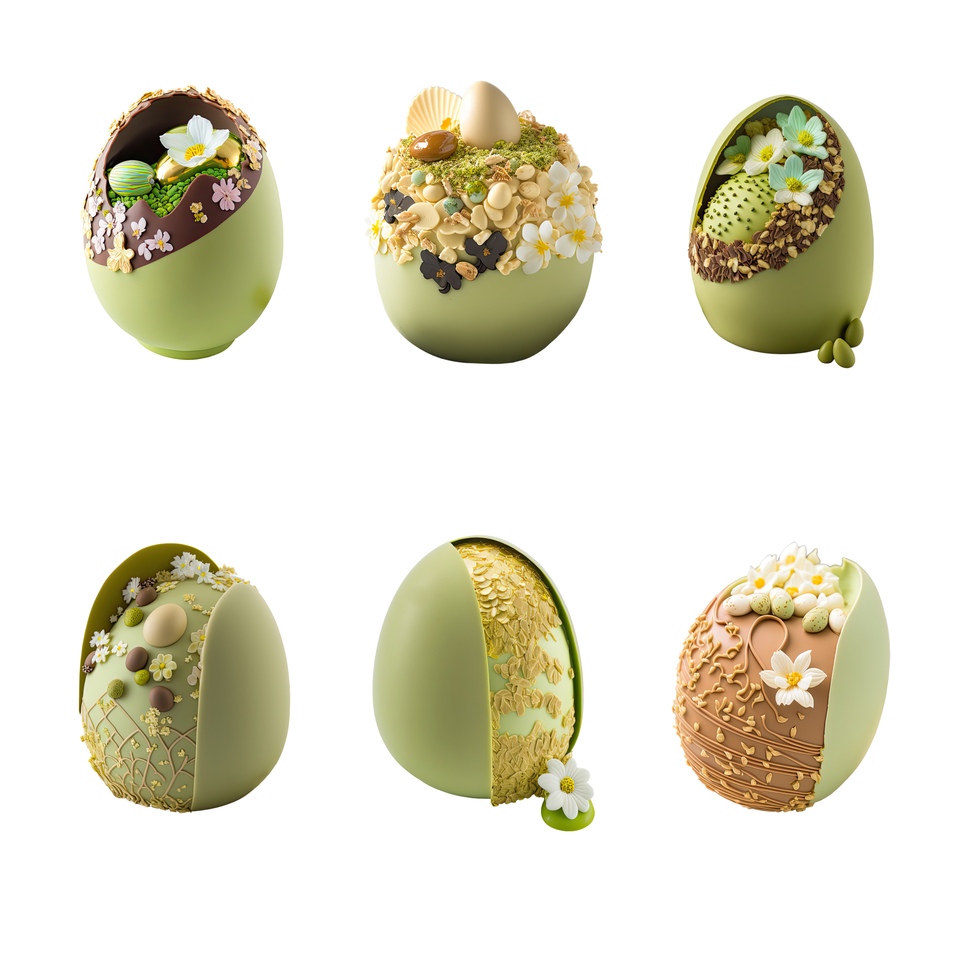 Floral easter egg with golden texture PNG - Similar PNG