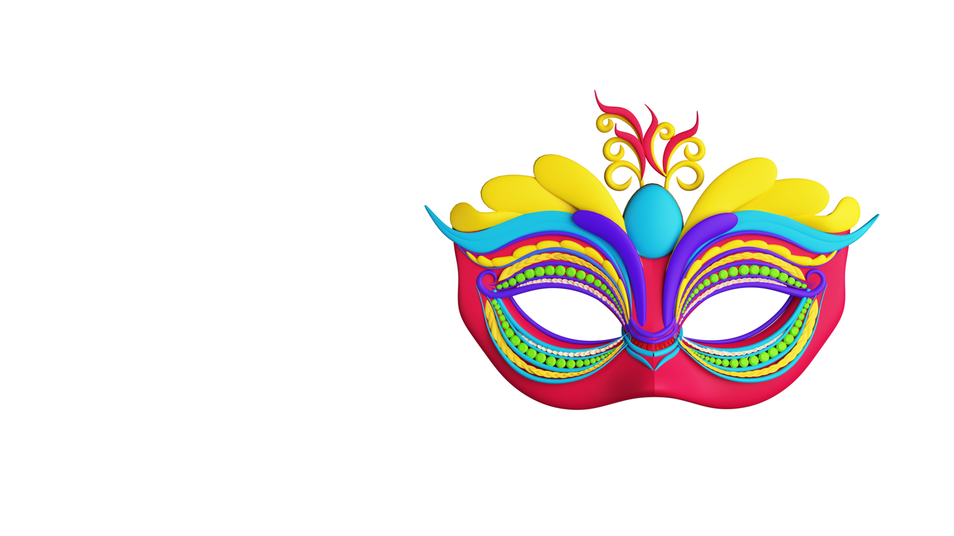 3d-render-of-colorful-masquerade-mask-element-24107823-png