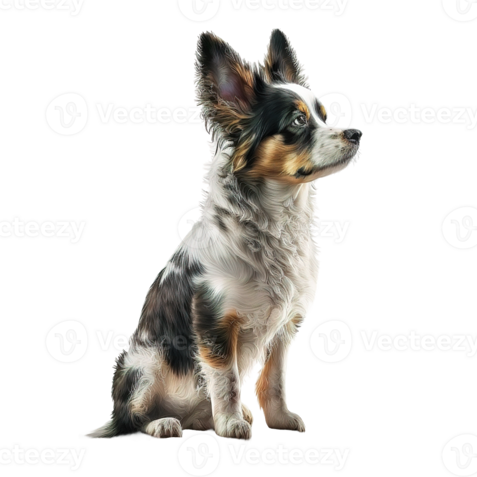 dog sitting on a transparent background. png