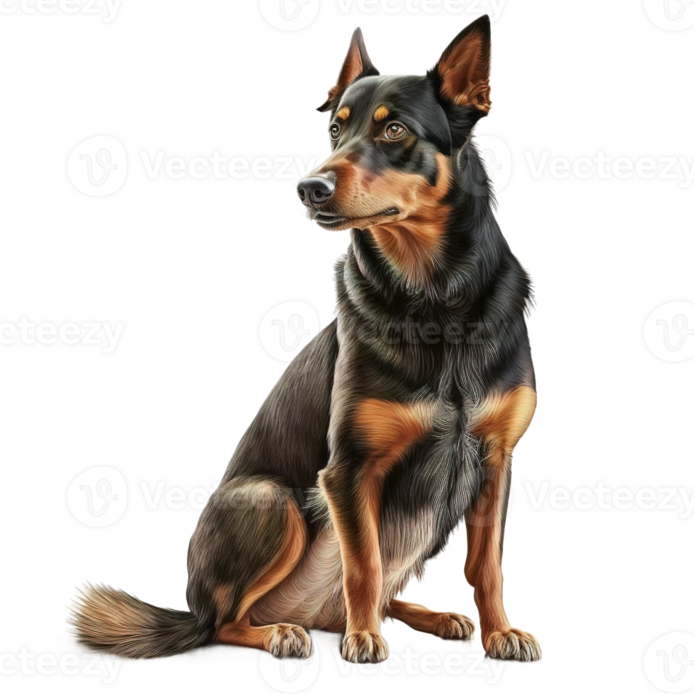 dog sitting on a transparent background. png