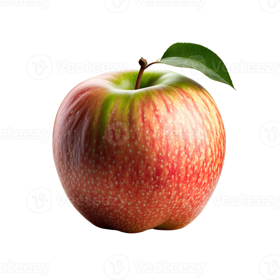 A whole apple is isolated on transparent background. ripe fresh apple clipping path. png