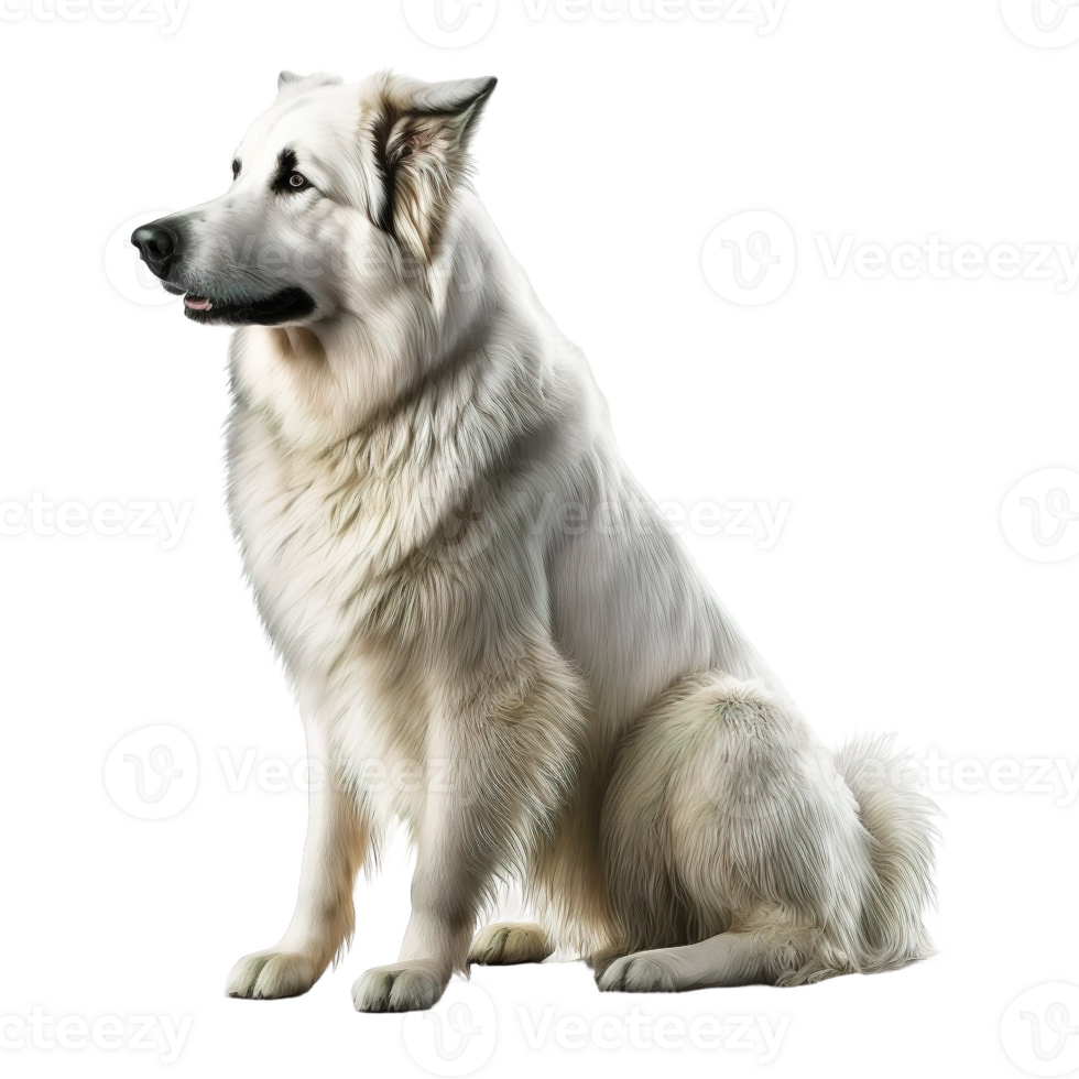 dog sitting on a transparent background. png