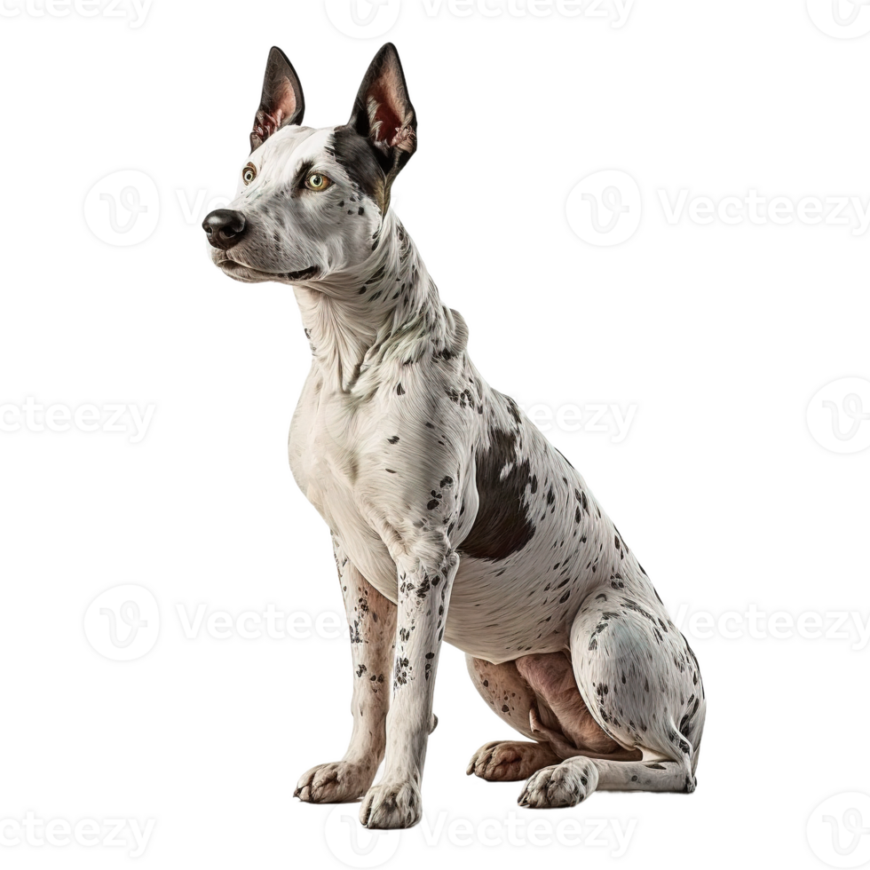 dog sitting on a transparent background. png