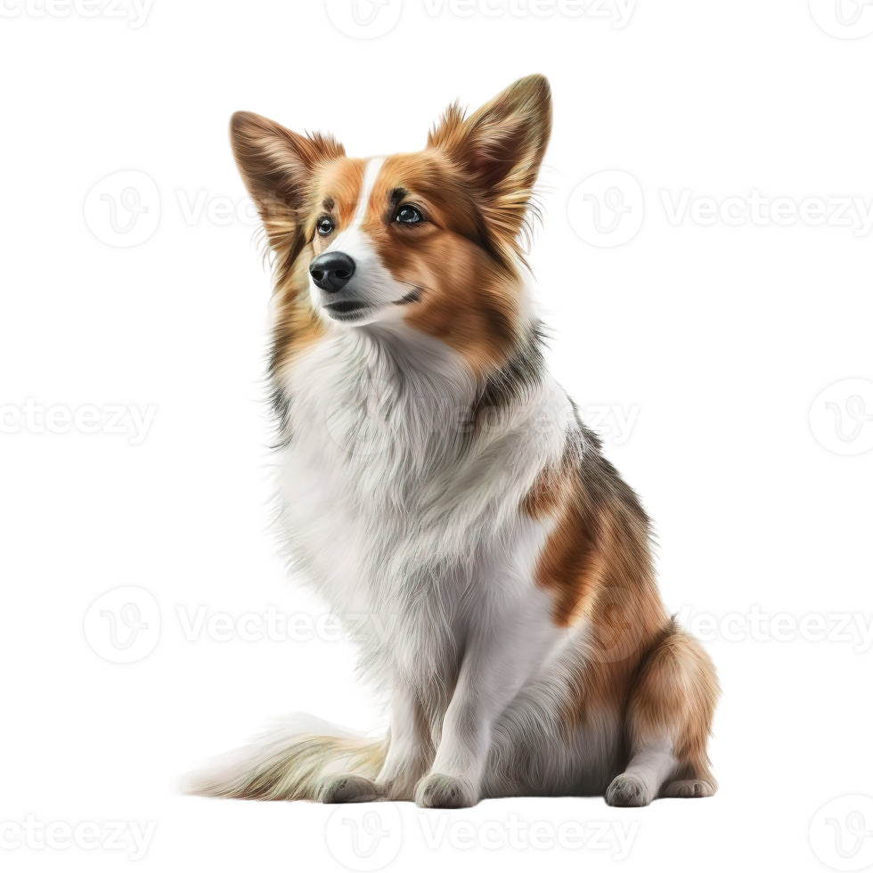 dog sitting on a transparent background. png