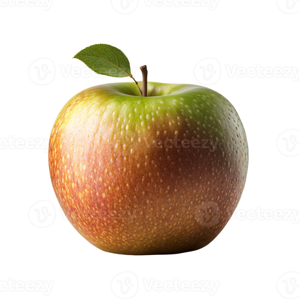 A whole apple is isolated on transparent background. ripe fresh apple clipping path. png