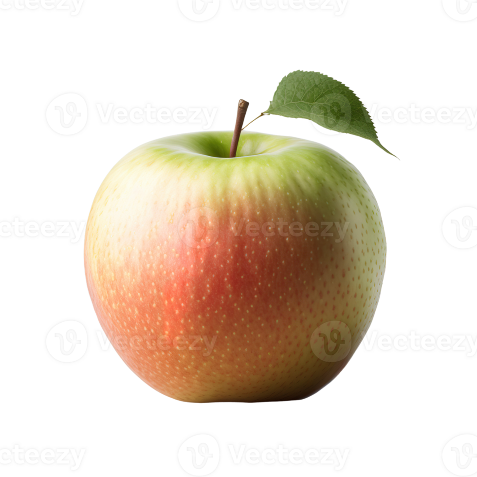 A whole apple is isolated on transparent background. ripe fresh apple clipping path. png