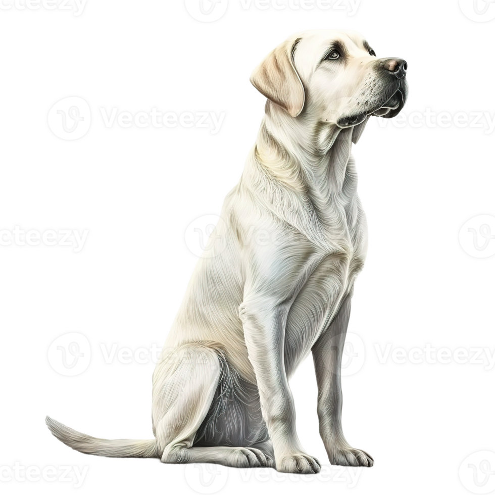 dog sitting on a transparent background. png