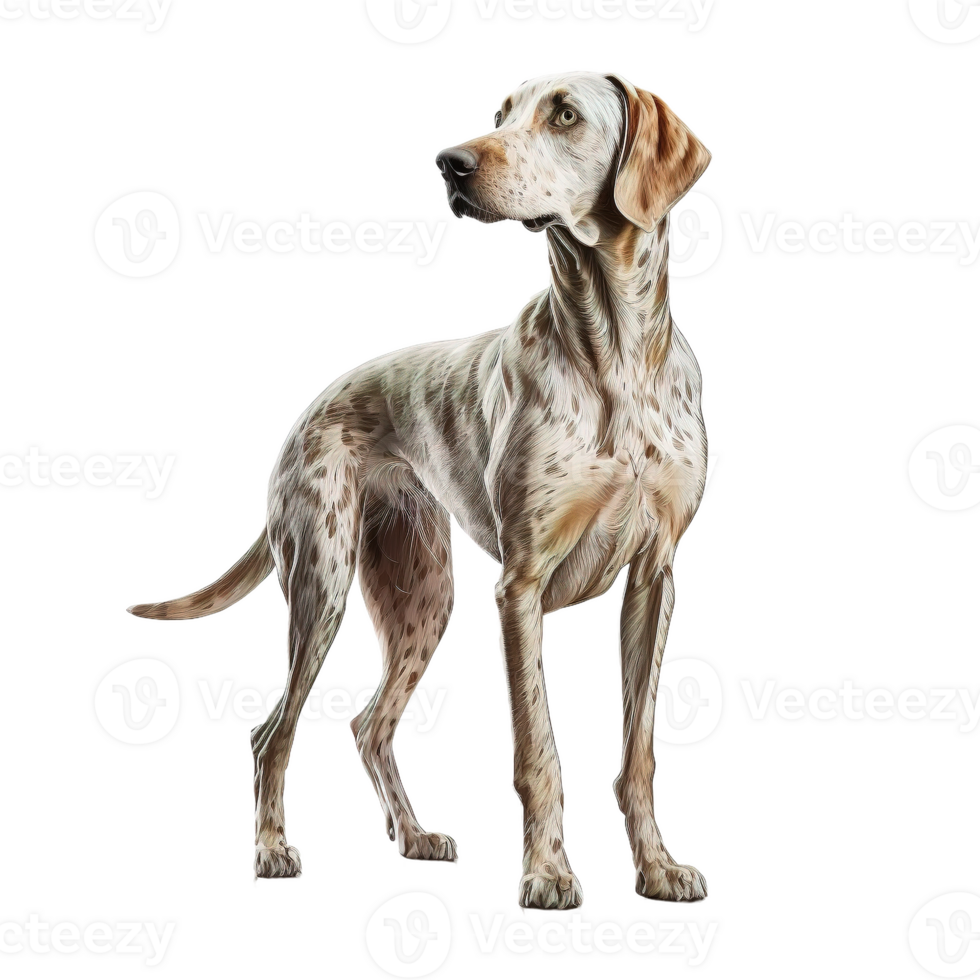 dog standing on a transparent background. png