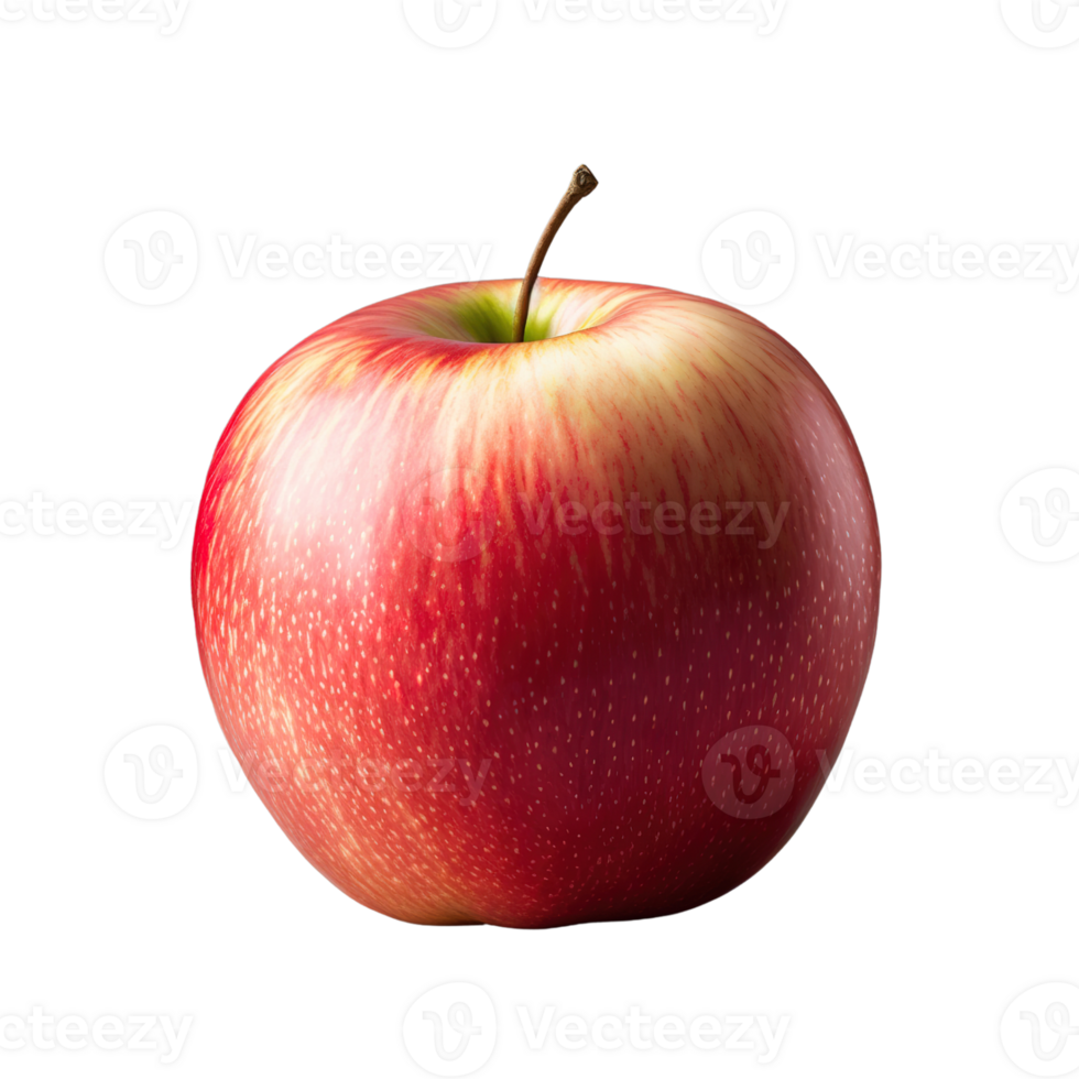 A whole apple is isolated on transparent background. ripe fresh apple clipping path. png