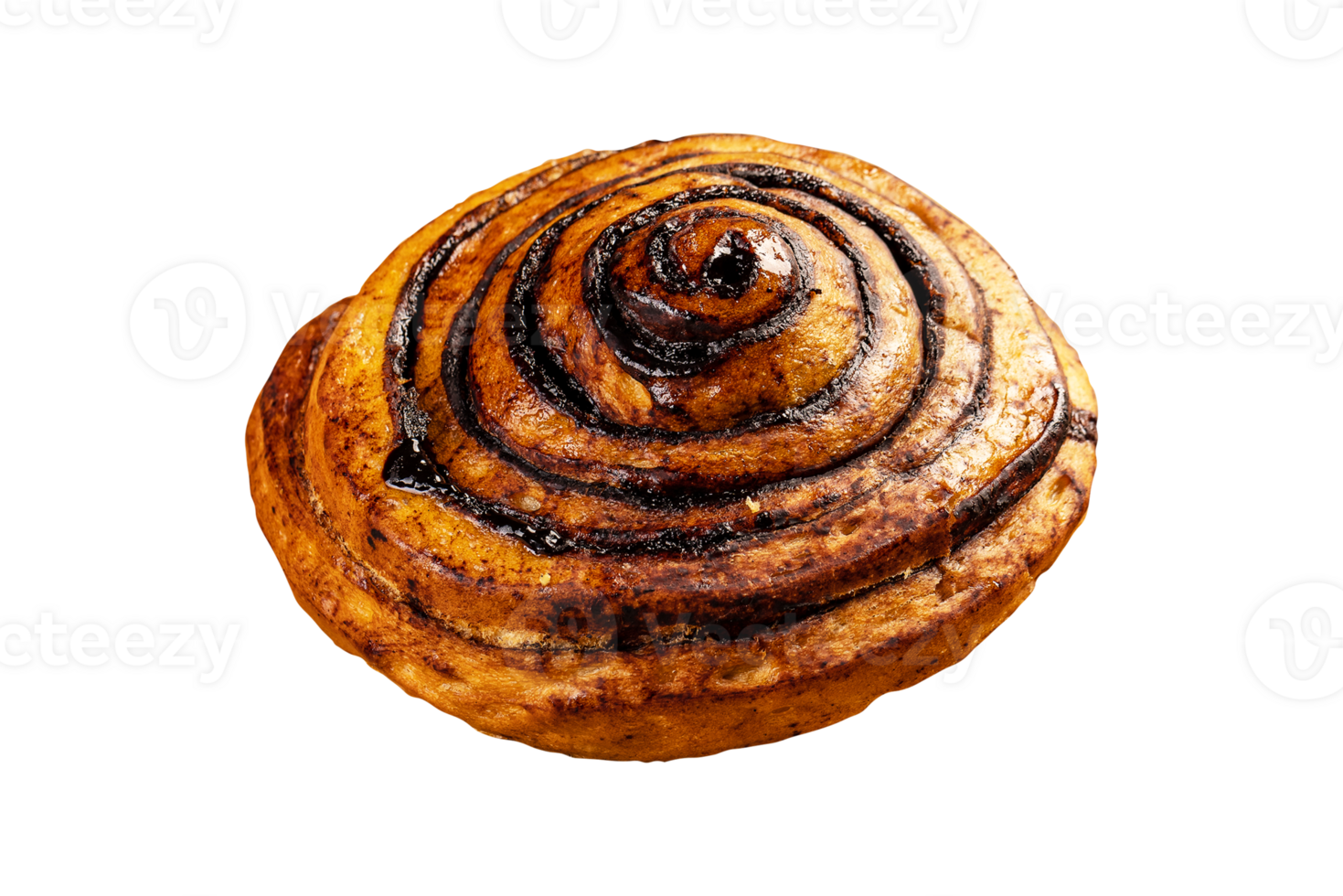 Bun filled with cocoa isolated on transparent background png