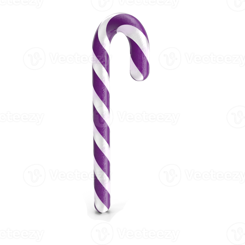 Christmas candy stick isolated on transparent background png