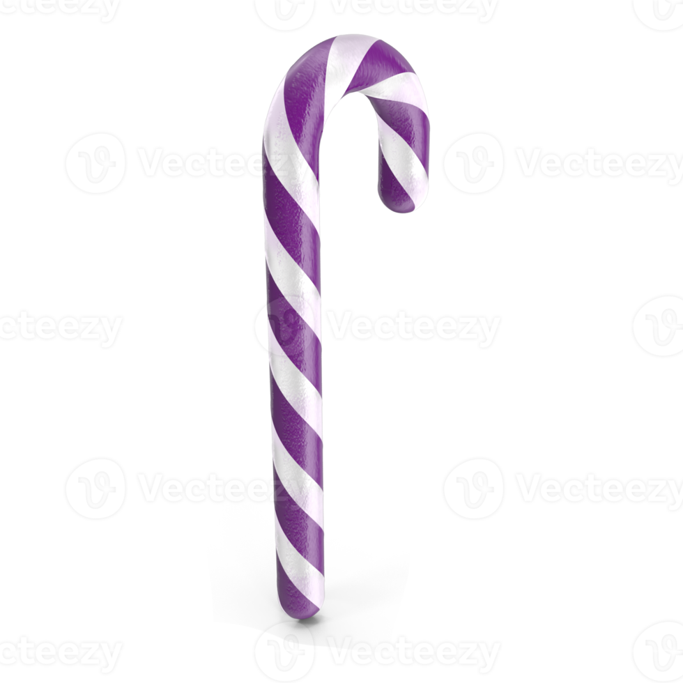 Christmas candy stick isolated on transparent background png