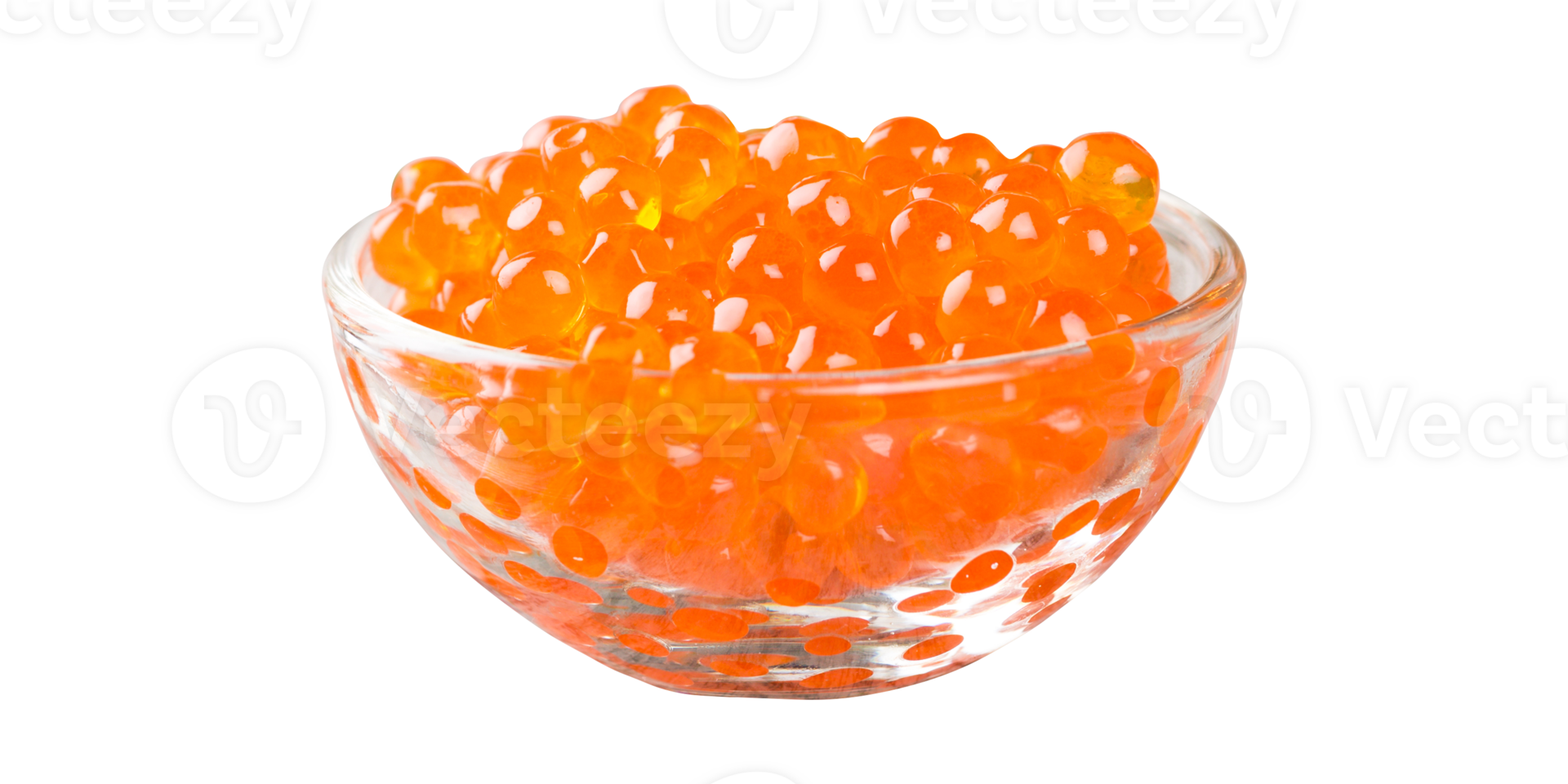 vaso cuenco con rojo caviar en transparente antecedentes png