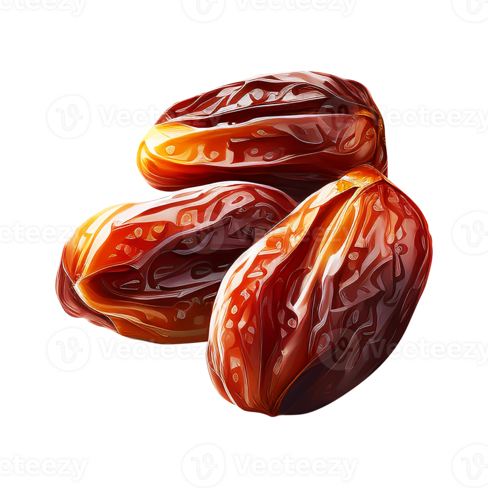 Fresh dates fruit isolated on transparent background png