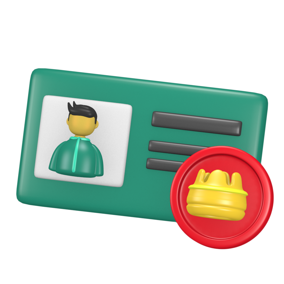 Membership Card 3d cute shop customer icon for social media post png