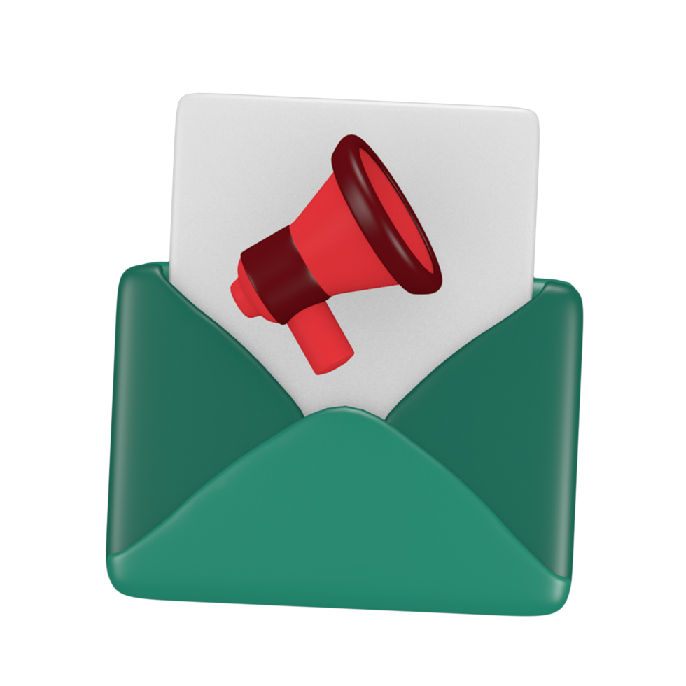 Mail Message 3d cute shop customer icon for social media post png