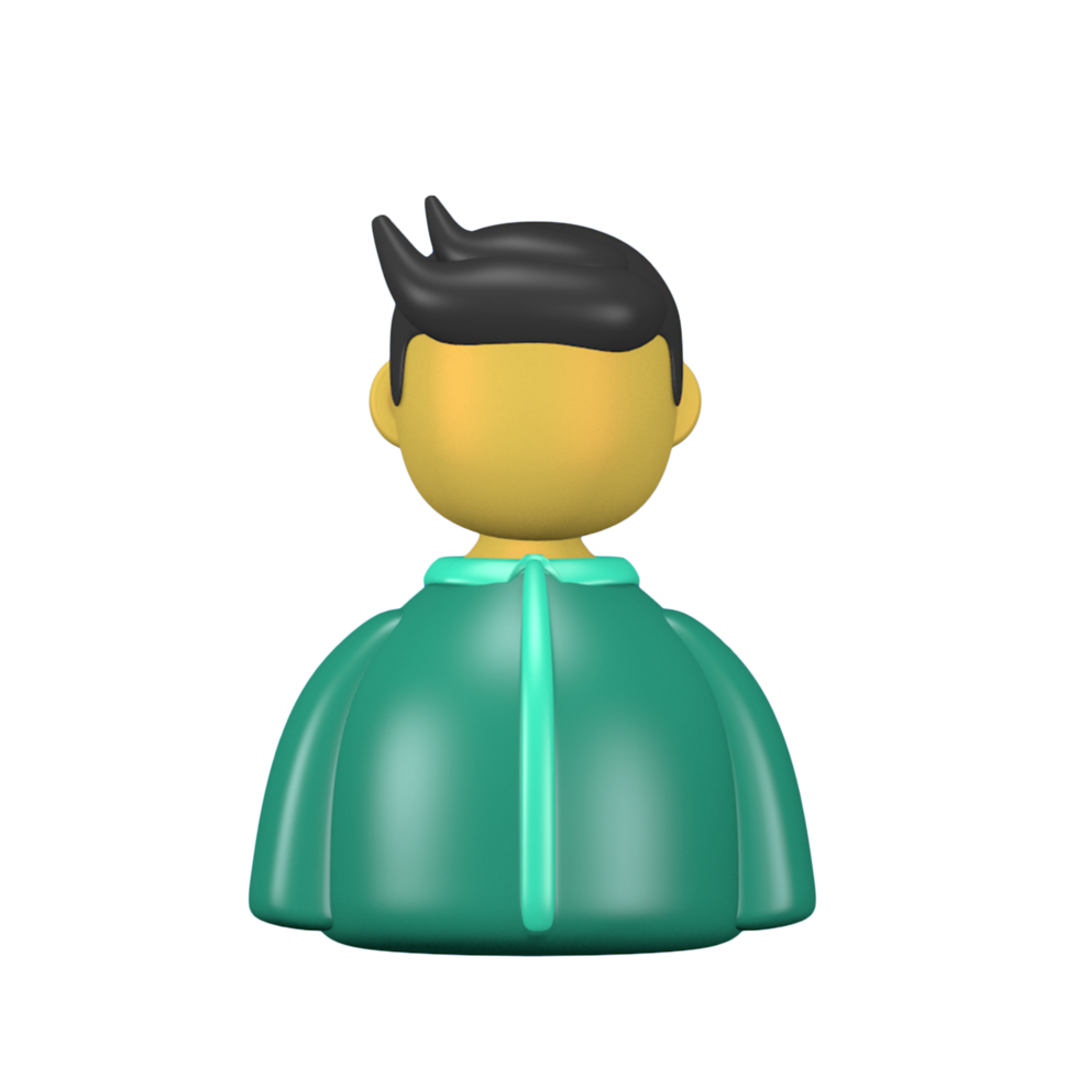 gebruiker avatar 3d schattig winkel klant icoon voor sociaal media post png