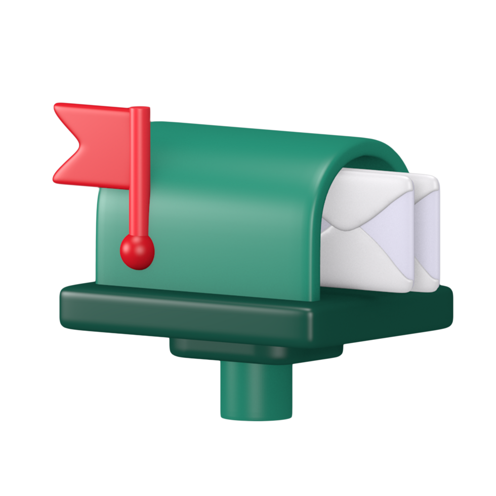 Latterbox mail message 3d cute shop customer icon for social media post png