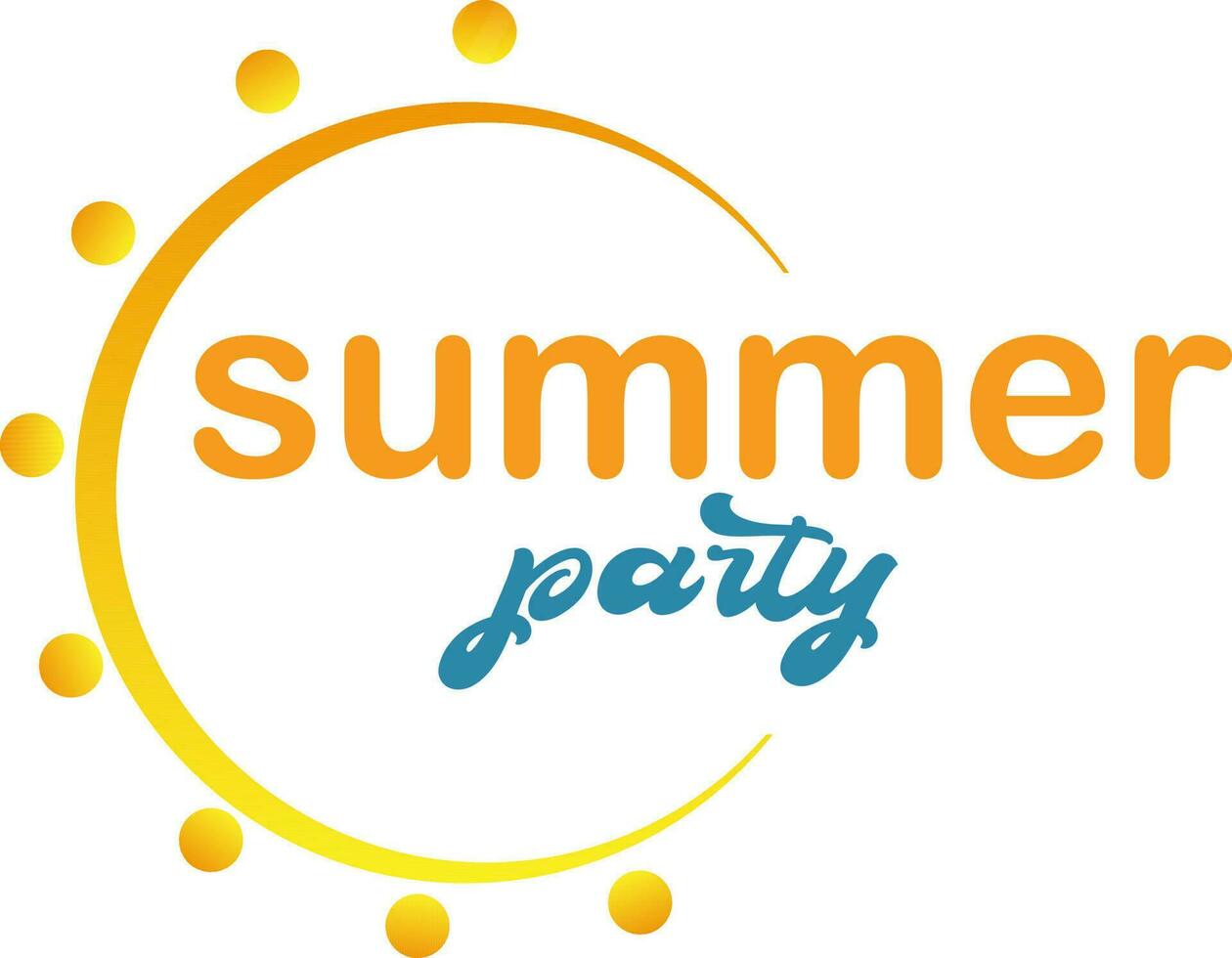 summer, beach, sun and palm tree logo vector