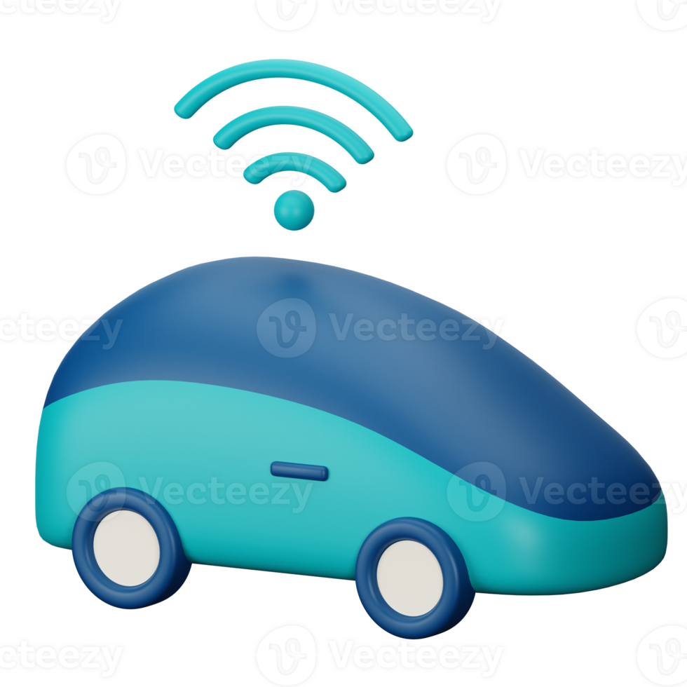 3d icoon slim auto geïsoleerd Aan transparant achtergrond png