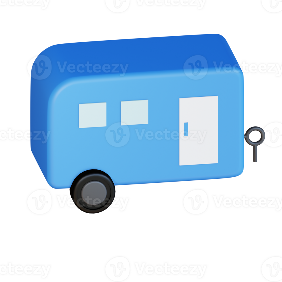 3c icono caravana aislado en transparente antecedentes png