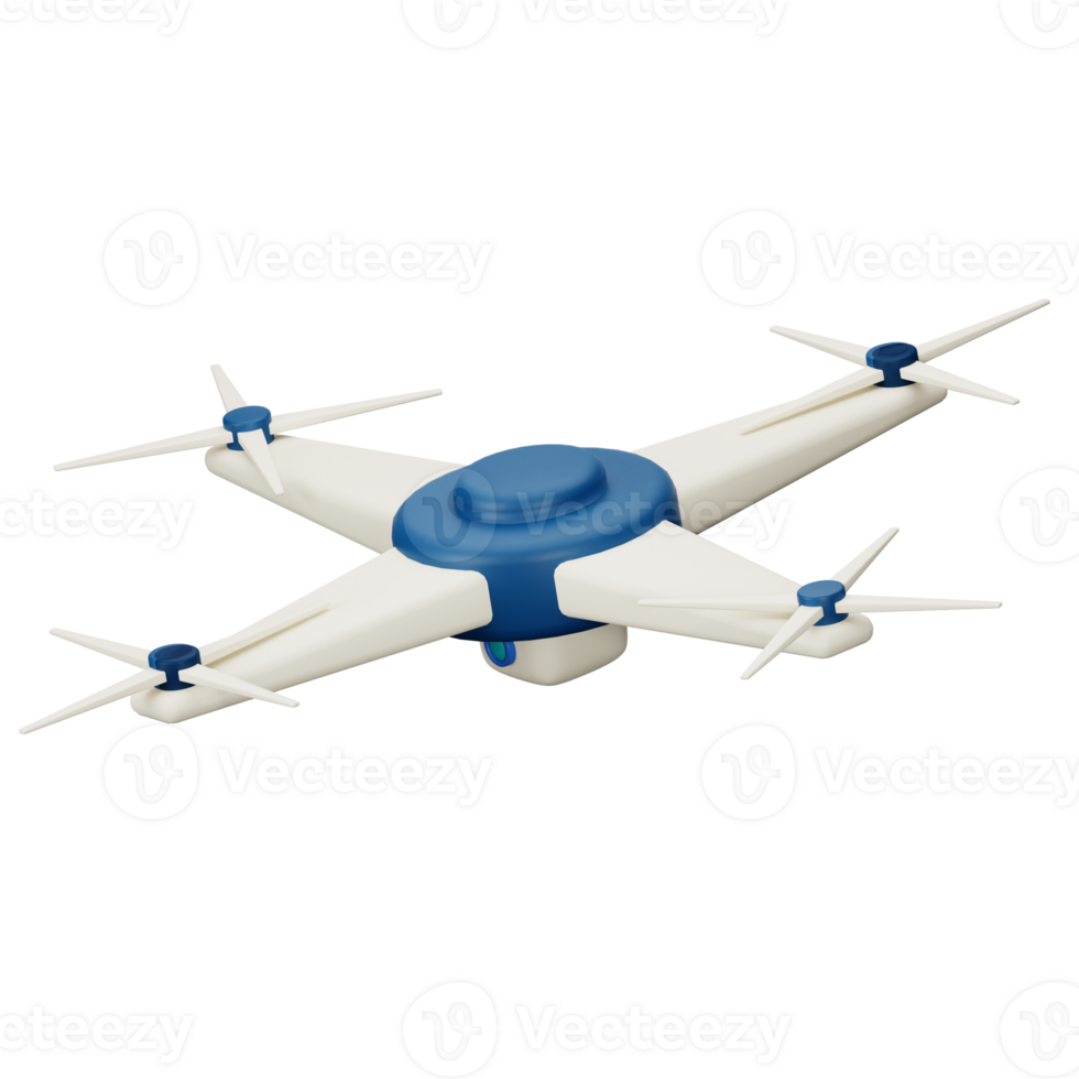 3d icon drone isolated on transparent background png