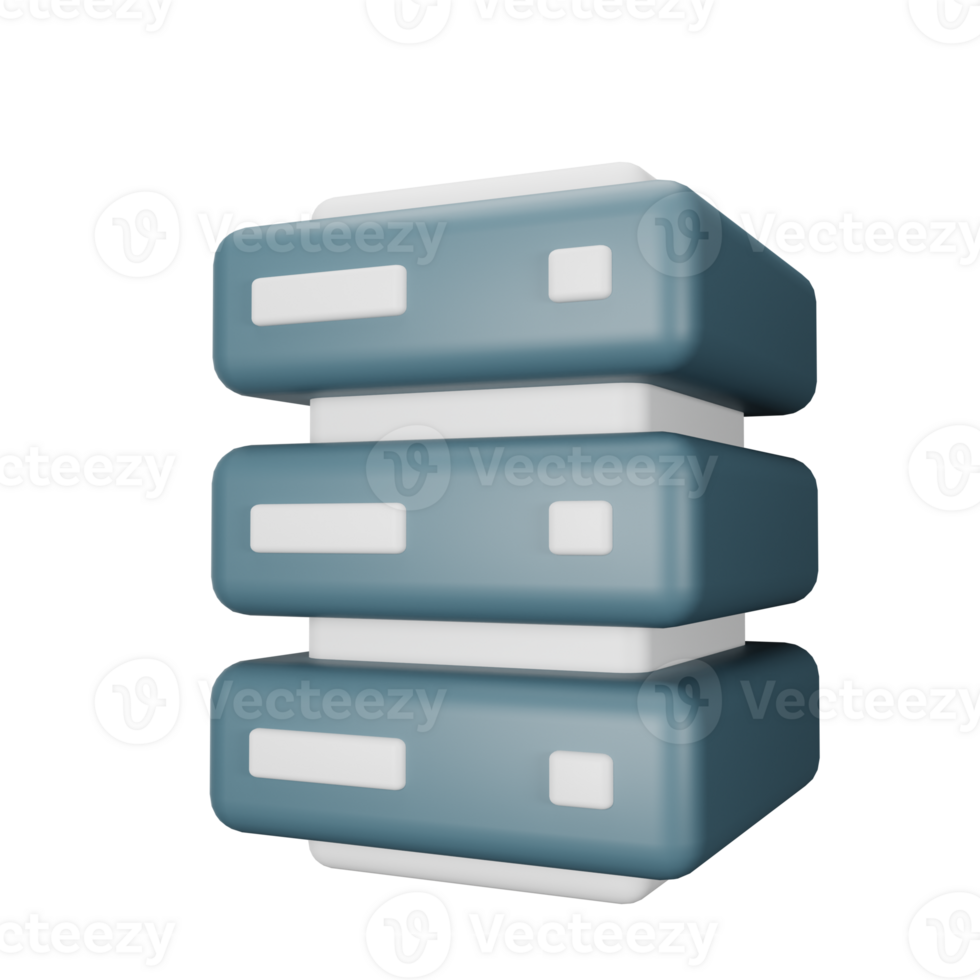 3d icon database isolated on transparent background png