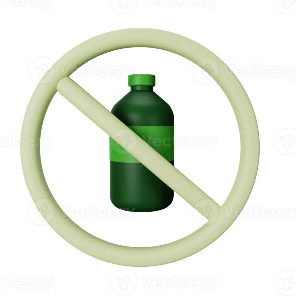3d icon no plastic bottle png