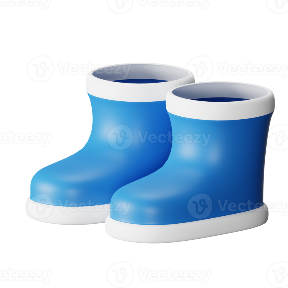 3d icon boot isolated on transparent background png