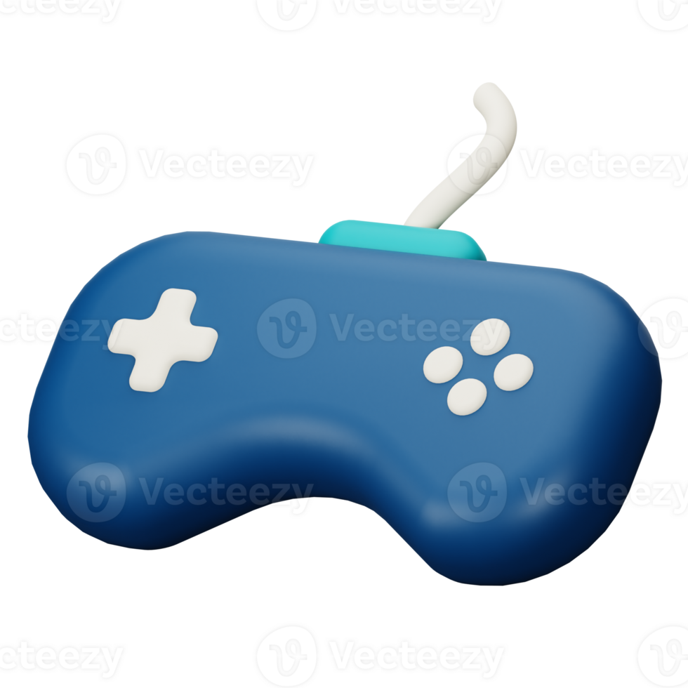 3d icon gamepad isolated on transparent background png